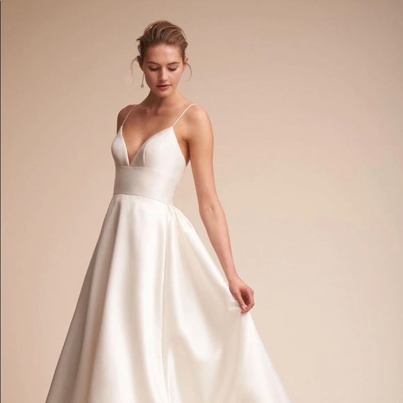 BHLDN Elegant White Wedding Dress